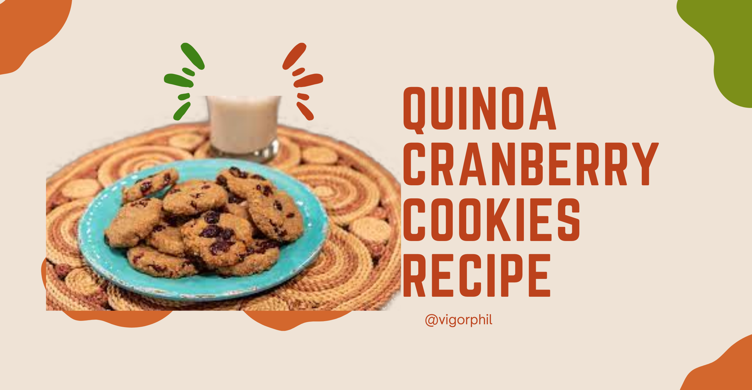 Quinoa Cranberry Cookies